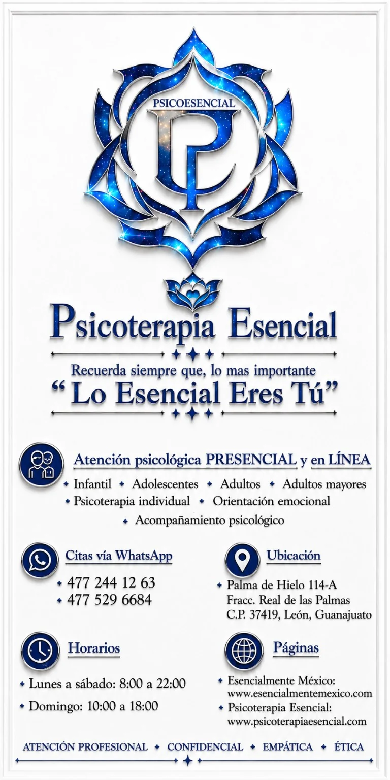 Servicios, horarios, ubicación y contacto de Psicoterapia Esencial